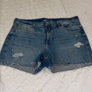 Old Navy Blue Distressed Jean Shorts